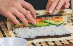 ICE Kids Japanese Cooking Class making sushi in Bury St Edmunds